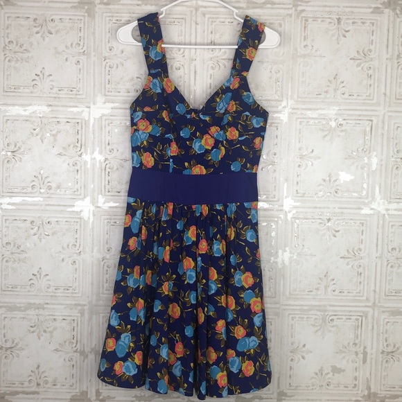 Plenty by Tracy Reese | Blue‎ Floral Print Dress - Picture 1 of 8